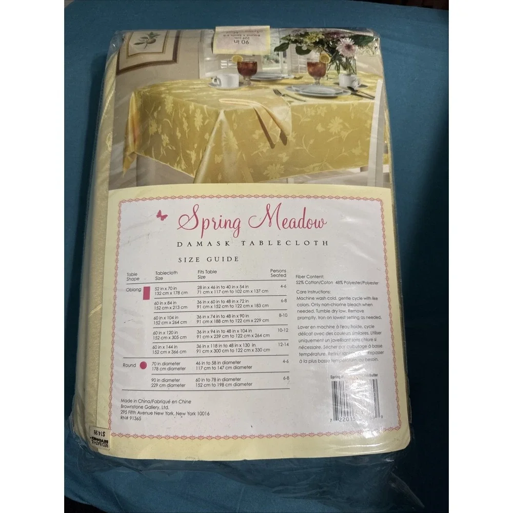 Damask‎ Tablecloth Spring Meadow 90